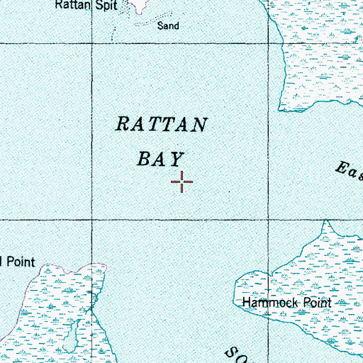 Topographic Map of Rattan Bay, NC