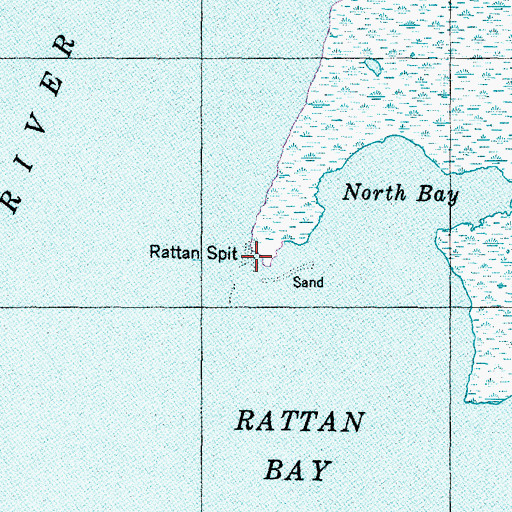 Topographic Map of Rattan Spit, NC