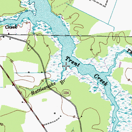 Topographic Map of Rattlesnake Branch, NC