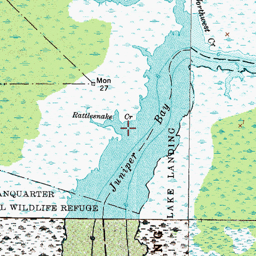 Topographic Map of Rattlesnake Creek, NC