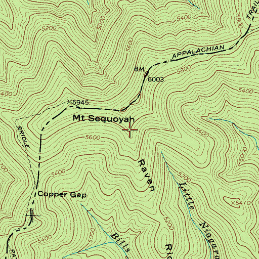 Topographic Map of Raven Ridge, NC