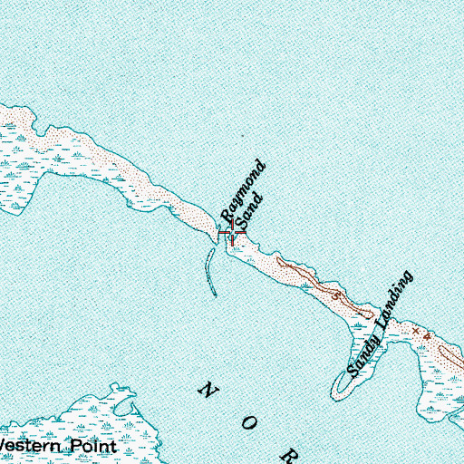 Topographic Map of Raymond Sand, NC