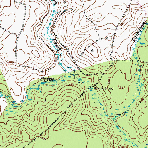 Topographic Map of Rays Creek, NC