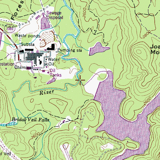 Topographic Map of Reasonover Creek, NC