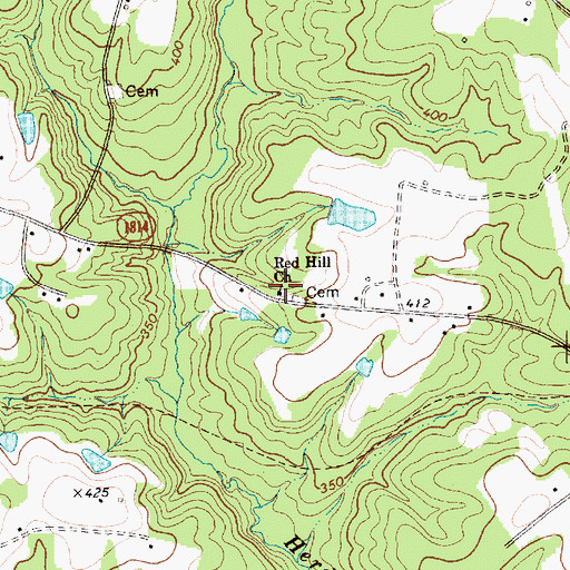 Topographic Map of Red Hill Church, NC