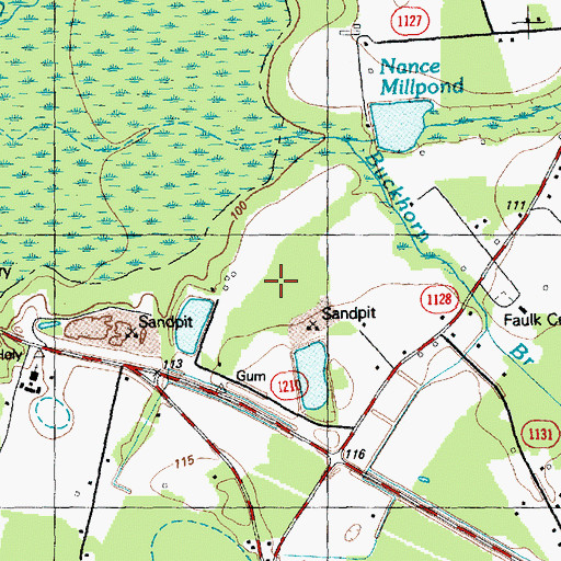 Topographic Map of Redding Bay, NC