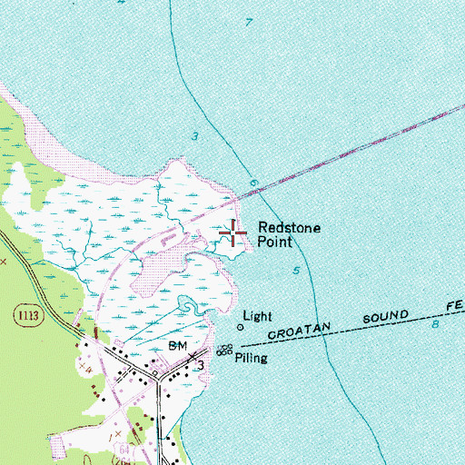 Topographic Map of Redstone Point, NC
