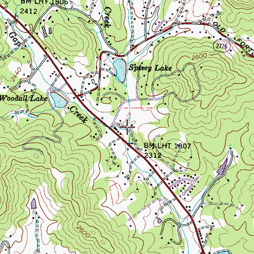 Topographic Map of Reed Creek, NC