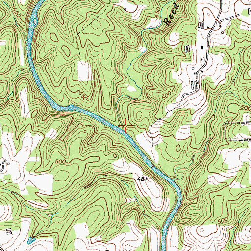 Topographic Map of Reed Creek, NC