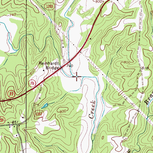 Topographic Map of Reed Creek, NC