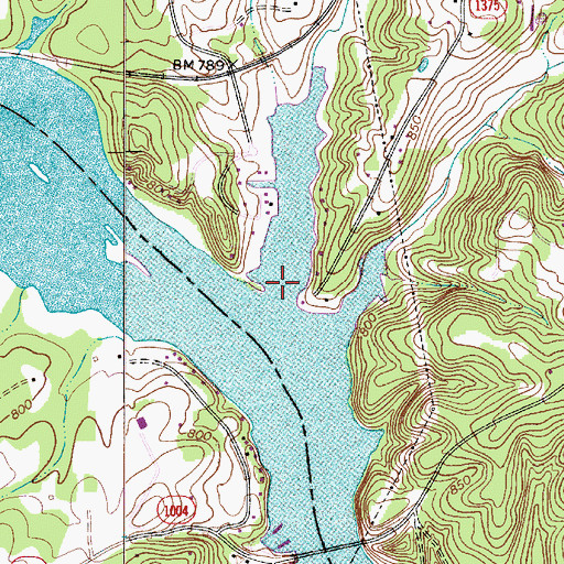 Topographic Map of Reeder Creek, NC