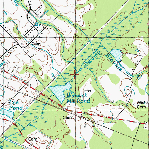 Topographic Map of Reedy Branch, NC