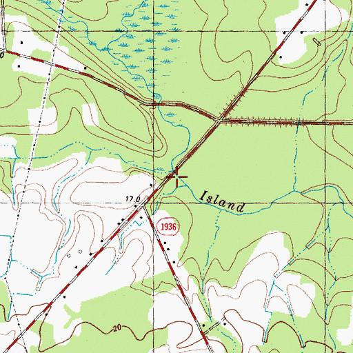 Topographic Map of Reedy Branch, NC