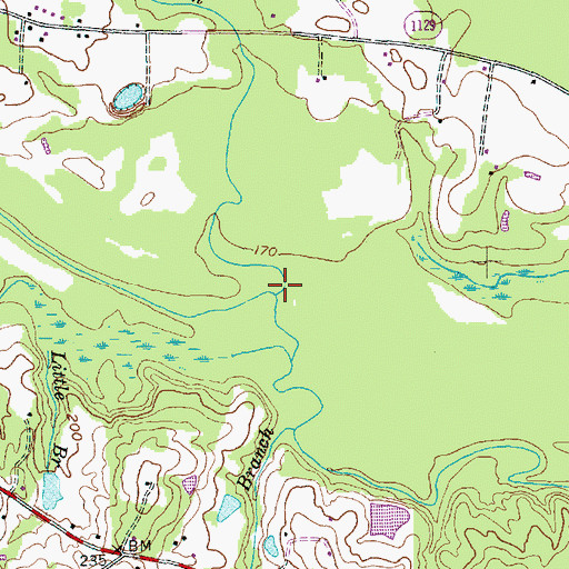 Topographic Map of Reedy Branch, NC