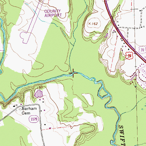 Topographic Map of Reedy Branch, NC