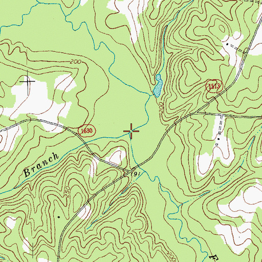 Topographic Map of Reedy Branch, NC