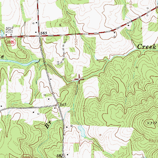 Topographic Map of Reedy Branch, NC