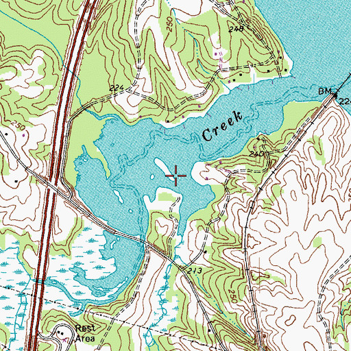 Topographic Map of Reedy Branch, NC