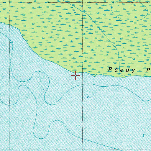 Topographic Map of Reedy Point, NC