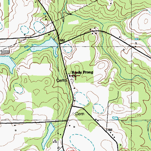 Topographic Map of Reedy Prong Church, NC