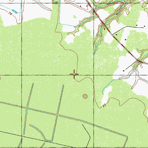 Topographic Map of Rhodes Bay, NC