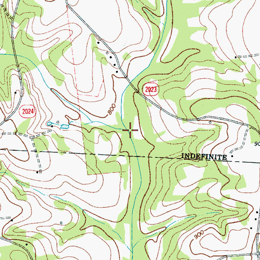 Topographic Map of Rhodes Mill Creek, NC
