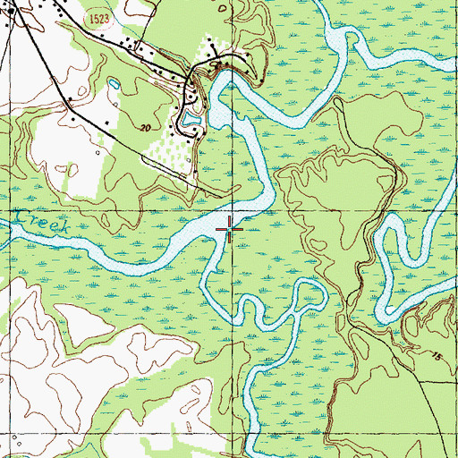 Topographic Map of Rice Creek, NC