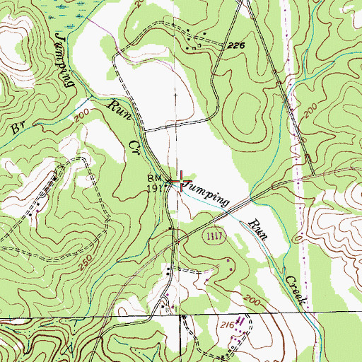 Topographic Map of Rice Patch Branch, NC
