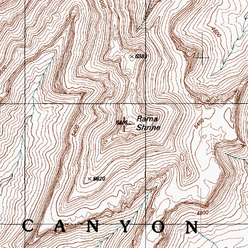 Topographic Map of Rama Shrine, AZ