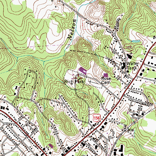 Topographic Map of Rich Park, NC