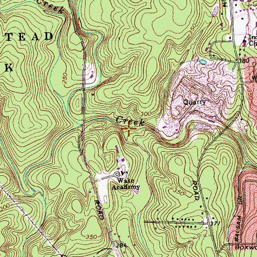 Topographic Map of Richland Creek, NC