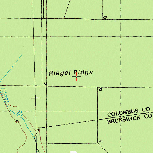 Topographic Map of Riegel Ridge, NC