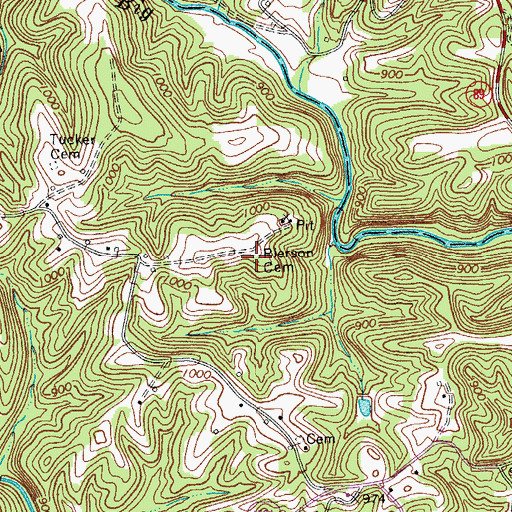 Topographic Map of Rierson Cemetery, NC