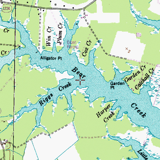 Topographic Map of Riggs Creek, NC