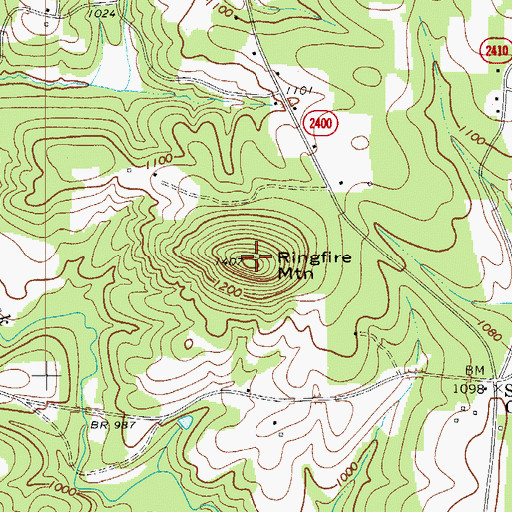 Topographic Map of Ringfire Mountain, NC