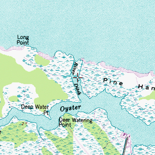 Topographic Map of River Ditch, NC