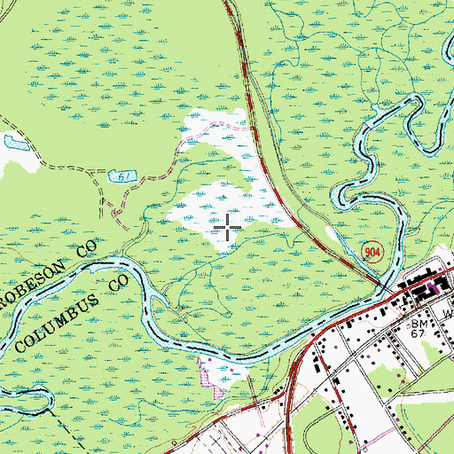 Topographic Map of River Swamp, NC