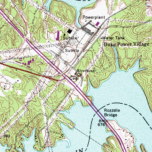 Topographic Map of Riverbend Church, NC