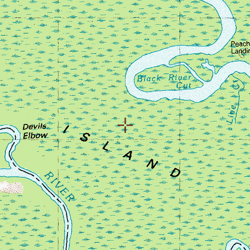 Topographic Map of Roan Island, NC
