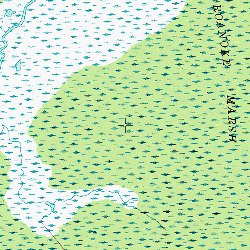 Topographic Map of Roanoke Marsh, NC