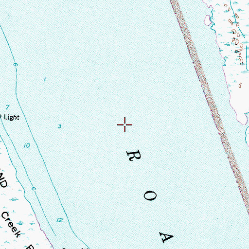 Topographic Map of Roanoke Sound, NC