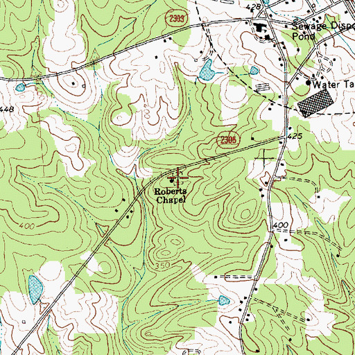Topographic Map of Roberts Chapel, NC