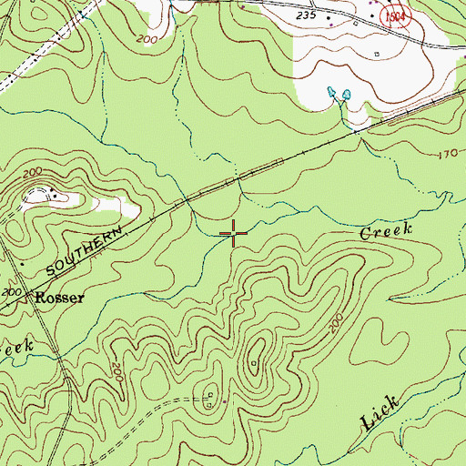 Topographic Map of Roberts Creek, NC