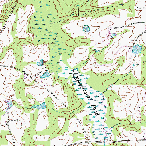 Topographic Map of Robertsons Pond, NC