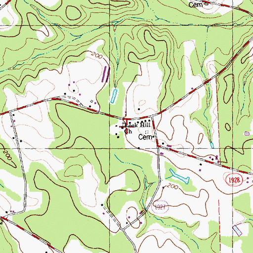 Topographic Map of Rock Hill Church, NC