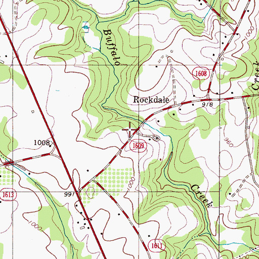 Topographic Map of Rockdale, NC