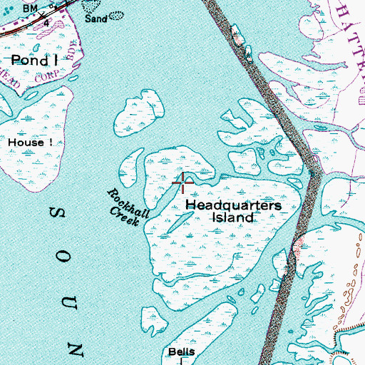 Topographic Map of Rockhall Creek, NC