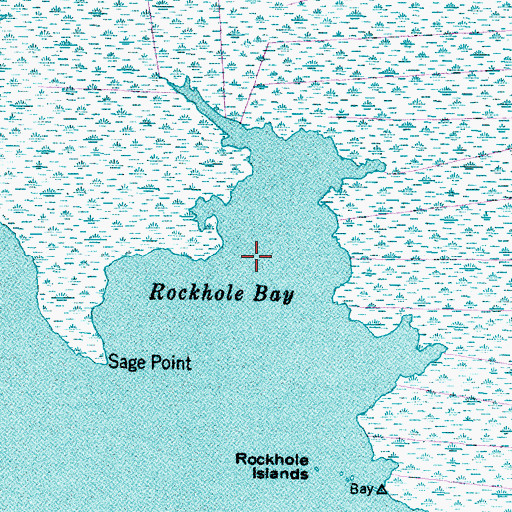 Topographic Map of Rockhole Bay, NC