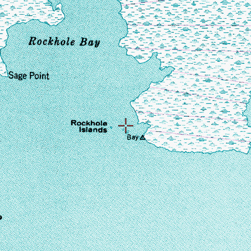Topographic Map of Rockhole Island, NC