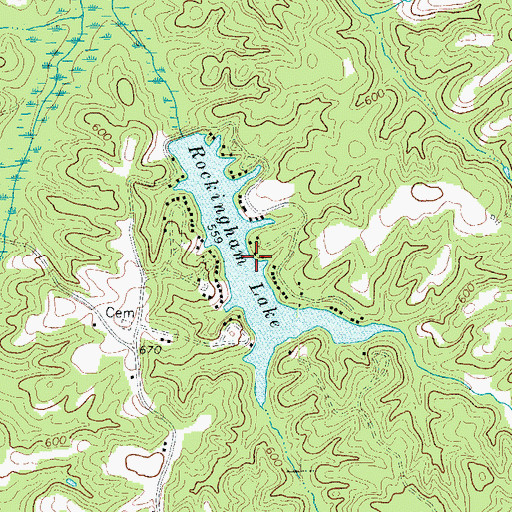 Topographic Map of Rockingham Lake, NC